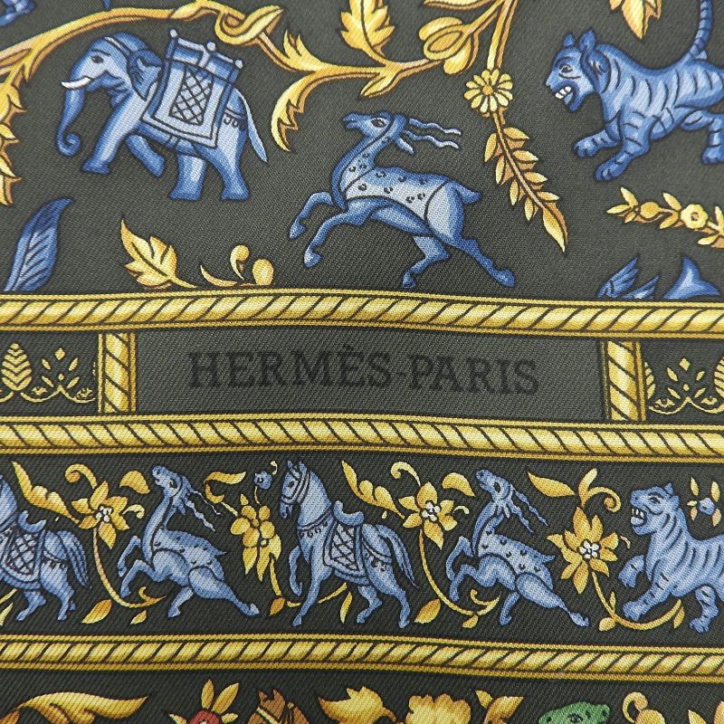 Hermes Vintage Twill Raine Chasseen INDE 100% Silk 100% Wool Margiela Period