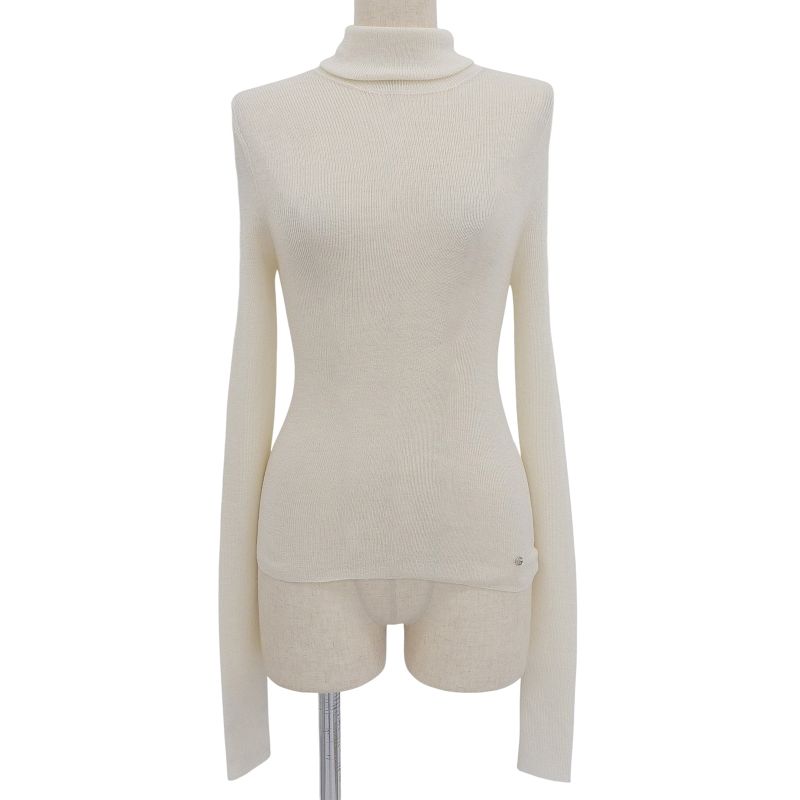 Gucci 766193 100% Wool Turtleneck Long Sleeve Sweater With Logo Hardware Knit