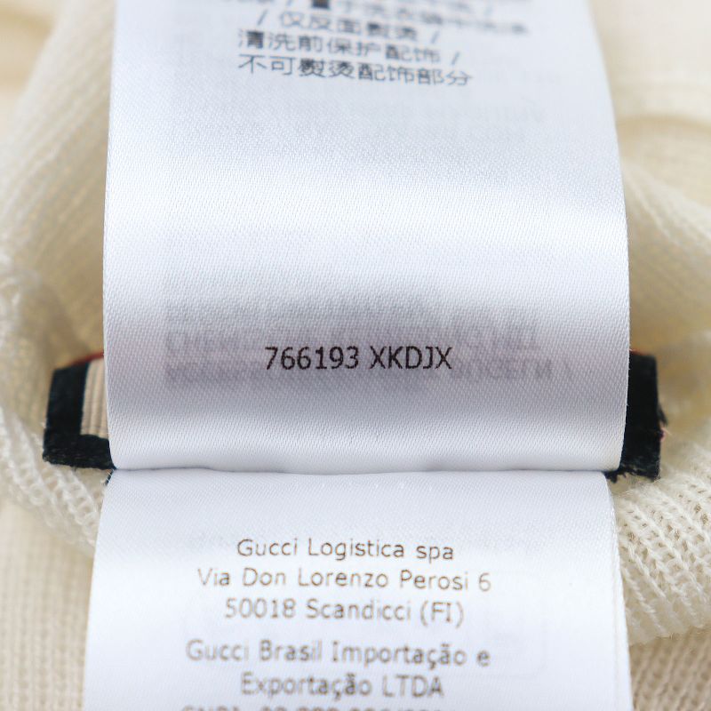 Gucci 766193 100% Wool Turtleneck Long Sleeve Sweater With Logo Hardware Knit