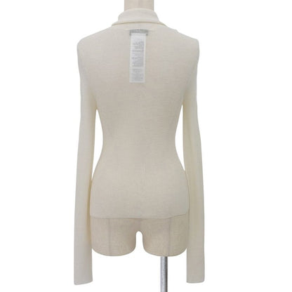 Gucci 766193 100% Wool Turtleneck Long Sleeve Sweater With Logo Hardware Knit