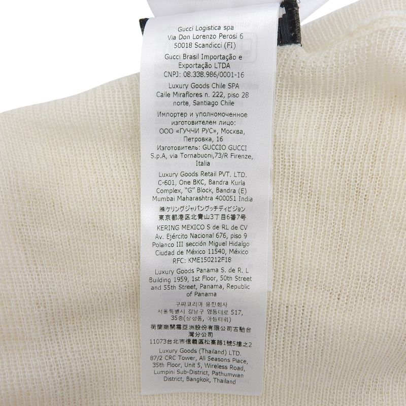 Gucci 766193 100% Wool Turtleneck Long Sleeve Sweater With Logo Hardware Knit