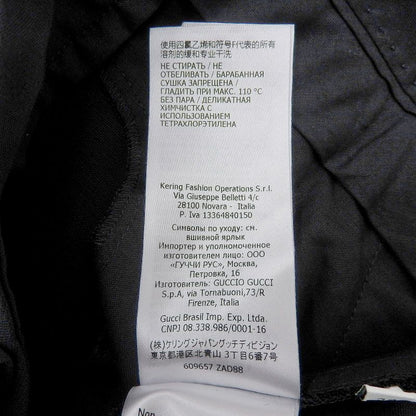 Gucci 609657 Silk Wool Center Press Pants With Interlocking G Buttons Black 38
