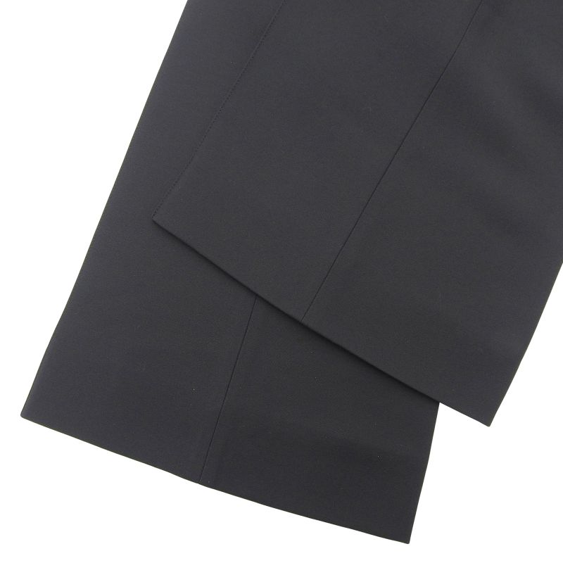 Gucci 609657 Silk Wool Center Press Pants With Interlocking G Buttons Black 38