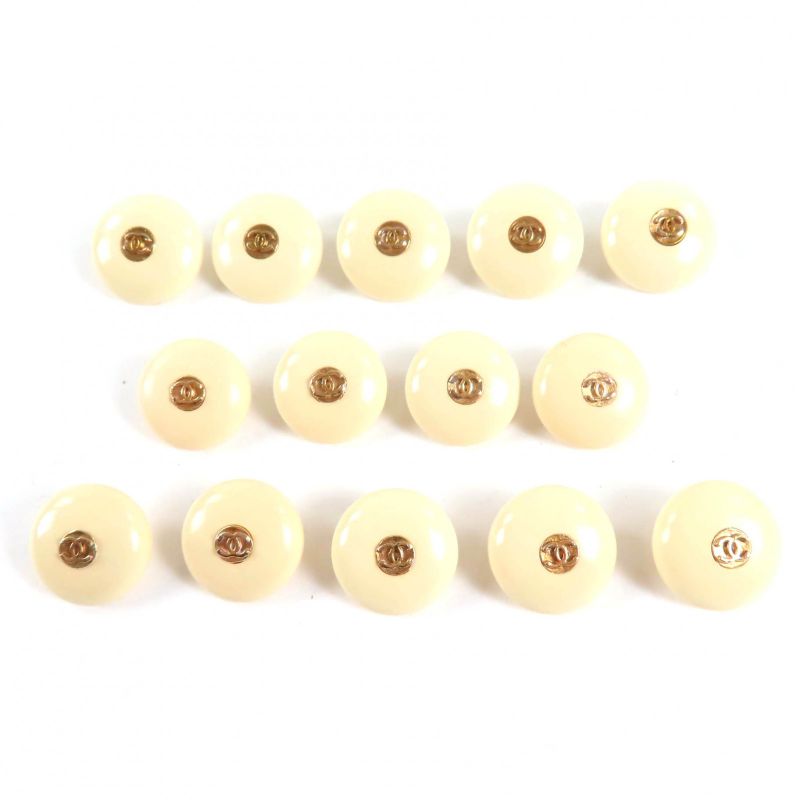 CHANEL Vintage Button Set With Coco Mark Hardware 5 Large And 9 Small Total 14