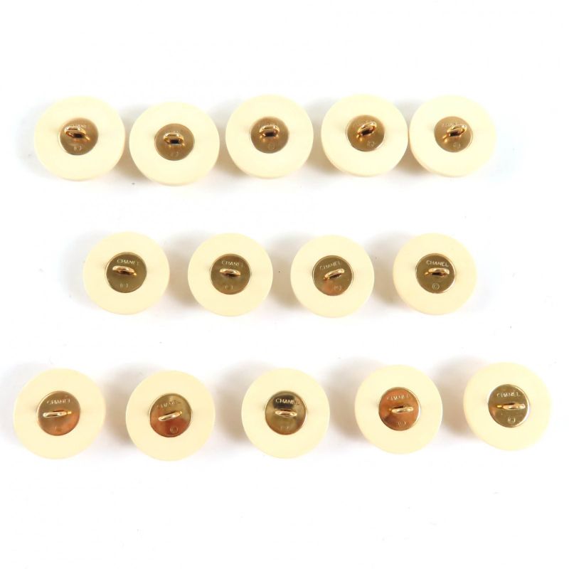 CHANEL Vintage Button Set With Coco Mark Hardware 5 Large And 9 Small Total 14