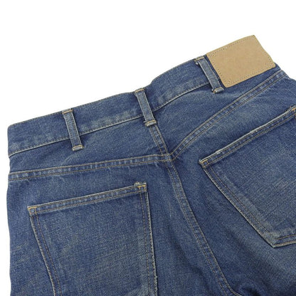 Celine N799 365M 07DU Button Fly Cut Off Denim Pants Indigo Blue 25 Made In