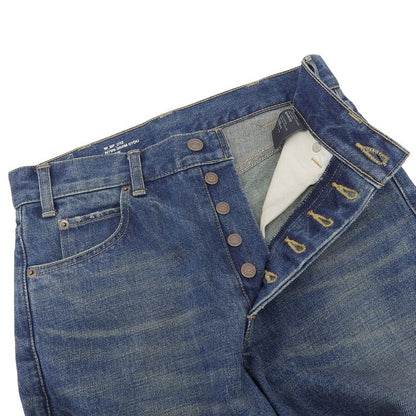 Celine N799 365M 07DU Button Fly Cut Off Denim Pants Indigo Blue 25 Made In