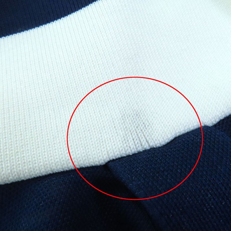 Gucci 634822 Zip Up Cotton Track Jacket With GG Logo Patch Blue White S Made