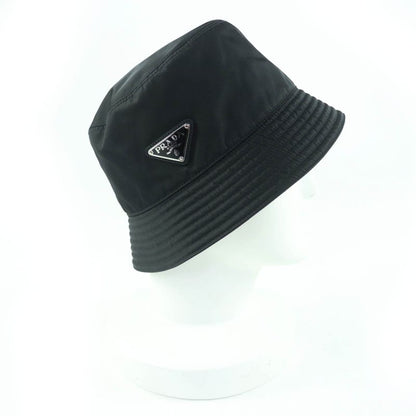 Prada 2hc137 Re-nylon Triangle Logo Plate Triangle Plate Bucket Hat Black M