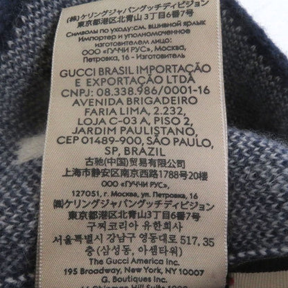 Gucci 676827 100% Cashmere GG Logo Allover Patterned Beanie Woven Cap Knit Cap