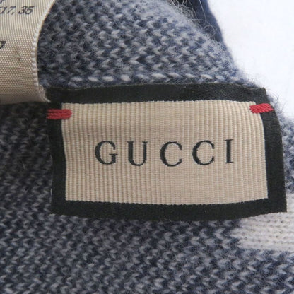 Gucci 676827 100% Cashmere GG Logo Allover Patterned Beanie Woven Cap Knit Cap