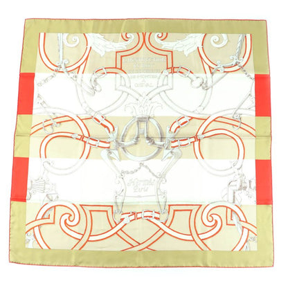 Hermes Carré 90 Imperial And Bayadere 100% Silk Scarf Red Ivory Beige With Box