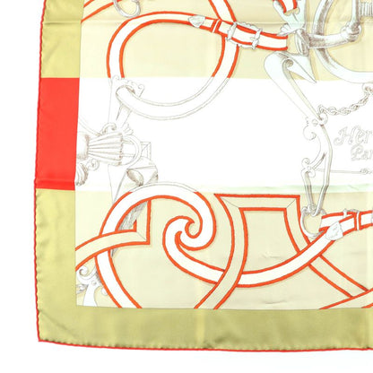 Hermes Carré 90 Imperial And Bayadere 100% Silk Scarf Red Ivory Beige With Box