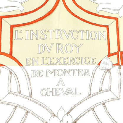 Hermes Carré 90 Imperial And Bayadere 100% Silk Scarf Red Ivory Beige With Box