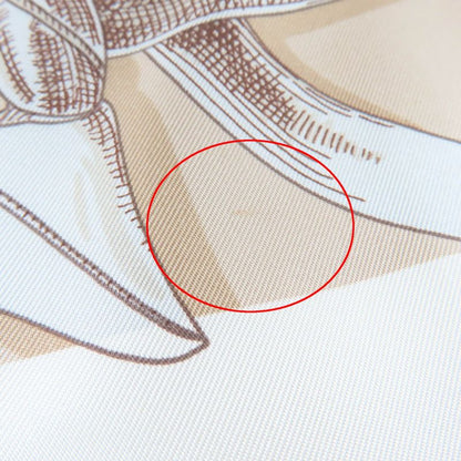 Hermes Carré 90 Imperial And Bayadere 100% Silk Scarf Red Ivory Beige With Box