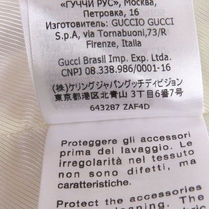 Gucci 643287 Wool Double Breasted Tweed Jacket Ivory Gold 48/ Rare Size Made