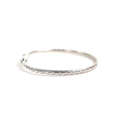  Bottega Veneta 838327 Ag925 Intrecciato Bracelet Bangle Silver