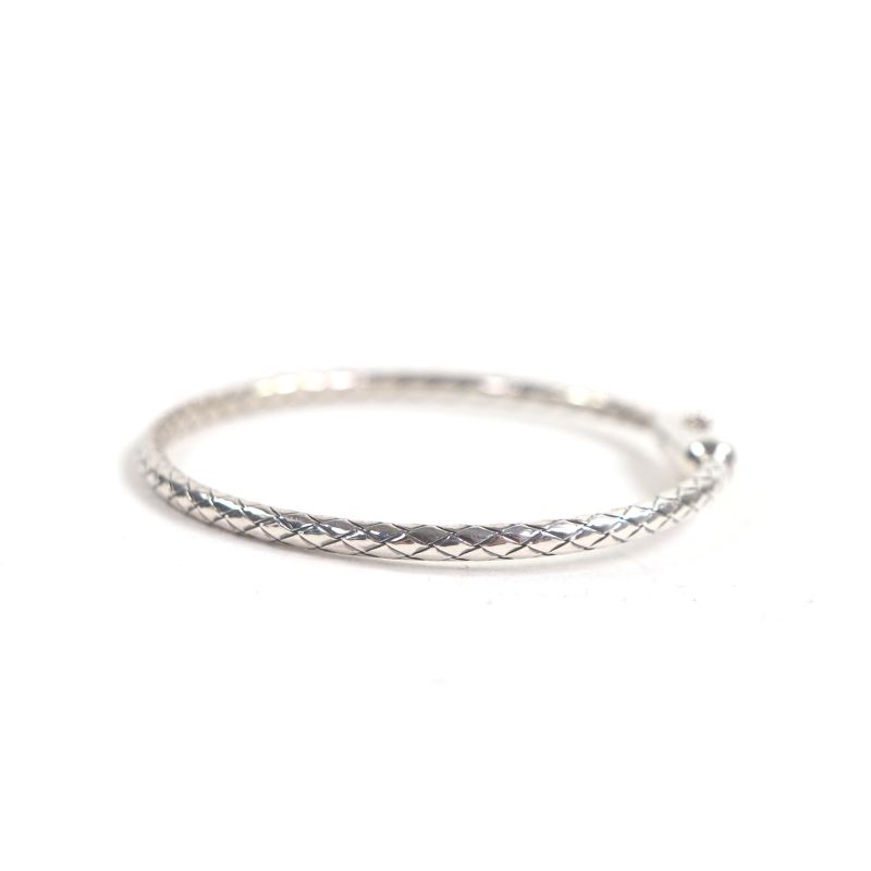  Bottega Veneta 838327 Ag925 Intrecciato Bracelet Bangle Silver