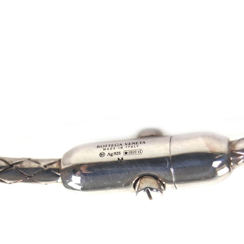  Bottega Veneta 838327 Ag925 Intrecciato Bracelet Bangle Silver