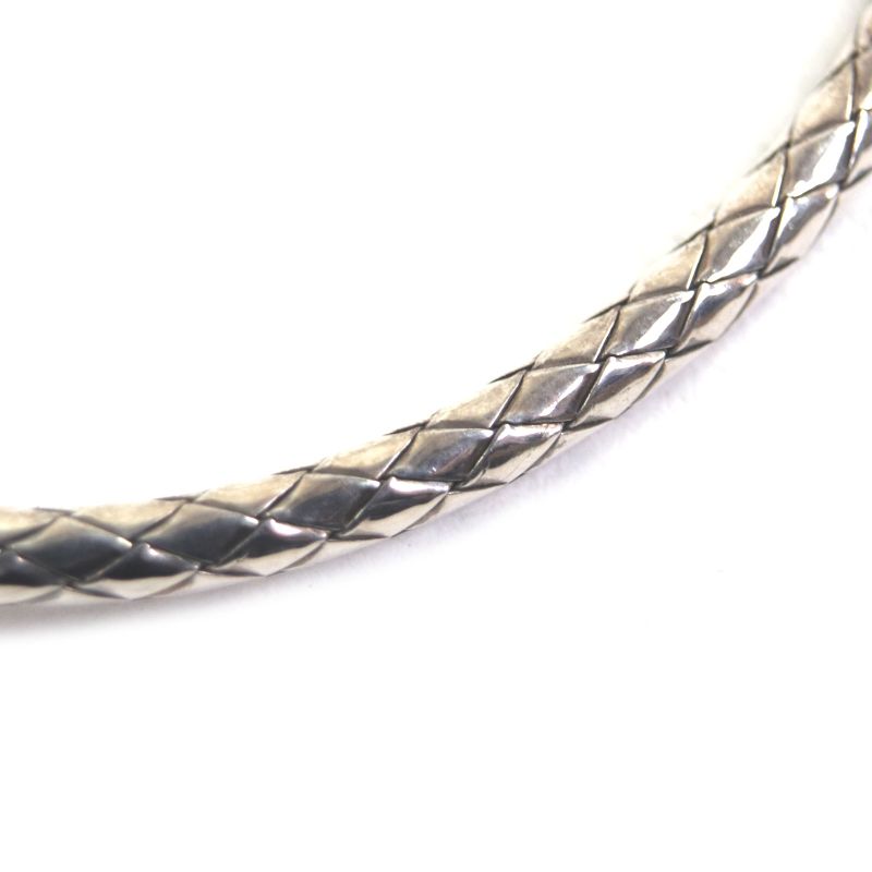  Bottega Veneta 838327 Ag925 Intrecciato Bracelet Bangle Silver