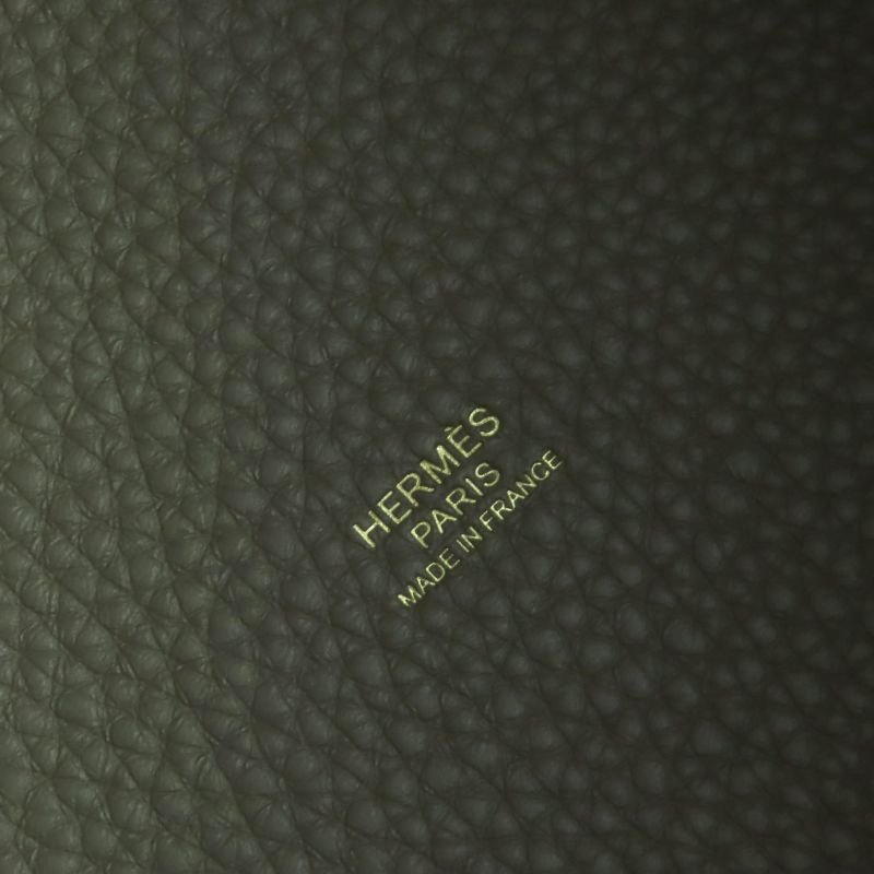 Hermes Picotin Lock MM22 Taurillon Clemence Etoupe Gold Hardware Handbag