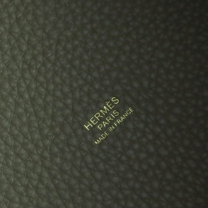 Hermes Picotin Lock MM22 Taurillon Clemence Etoupe Gold Hardware Handbag