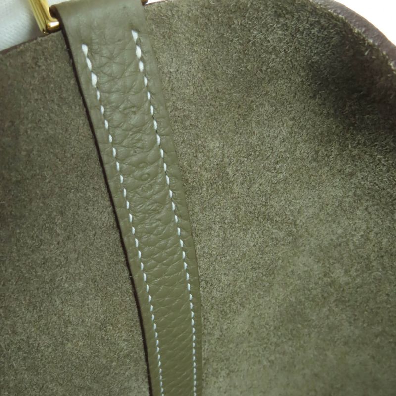 Hermes Picotin Lock MM22 Taurillon Clemence Etoupe Gold Hardware Handbag