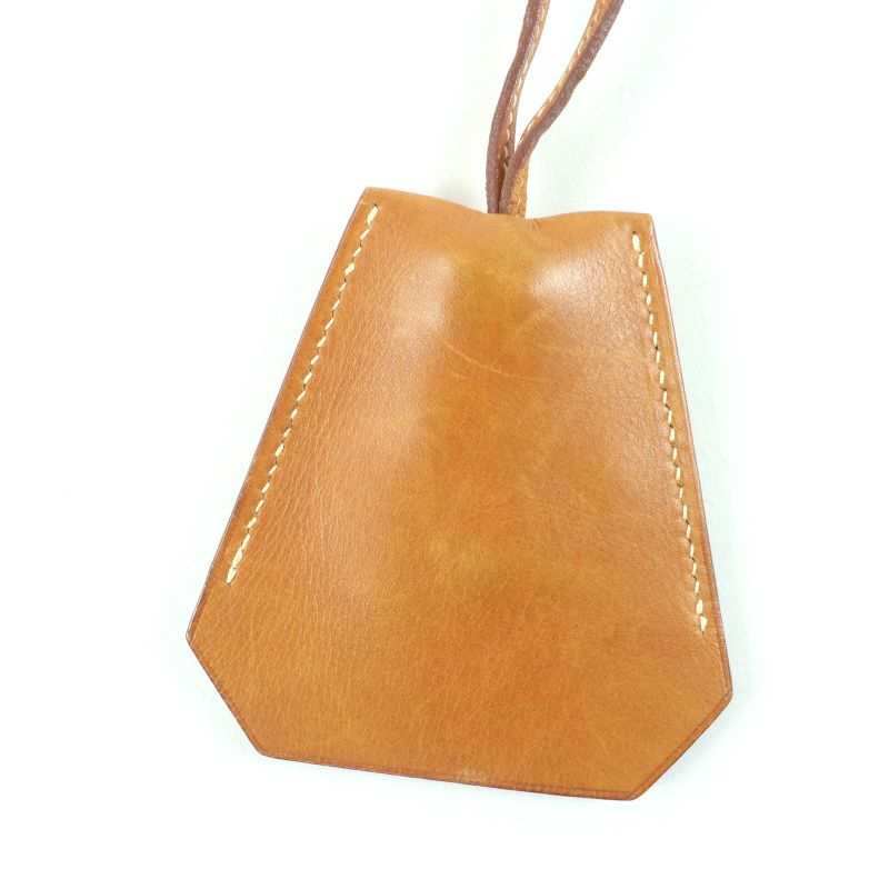 Hermes Vintage Margiela Period Clochette Leather Necklace Pendant Brown D