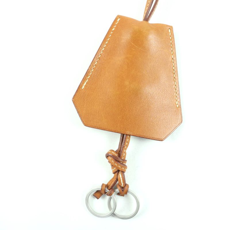 Hermes Vintage Margiela Period Clochette Leather Necklace Pendant Brown D