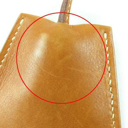 Hermes Vintage Margiela Period Clochette Leather Necklace Pendant Brown D