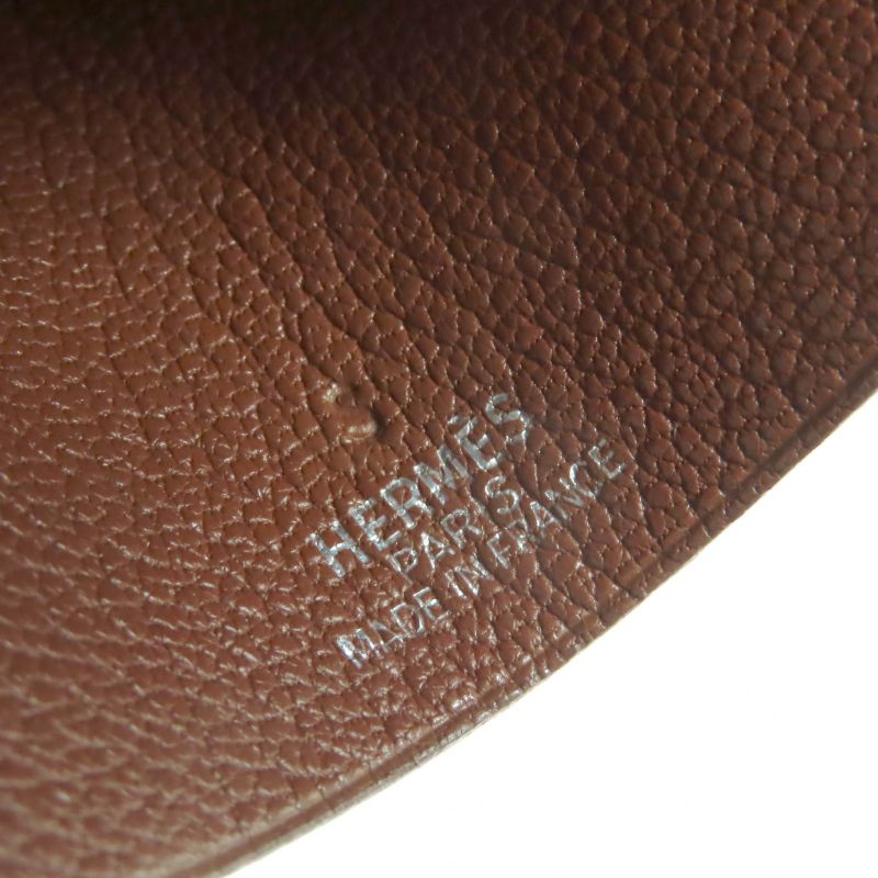 Hermes Vintage Margiela Period Clochette Leather Necklace Pendant Brown D