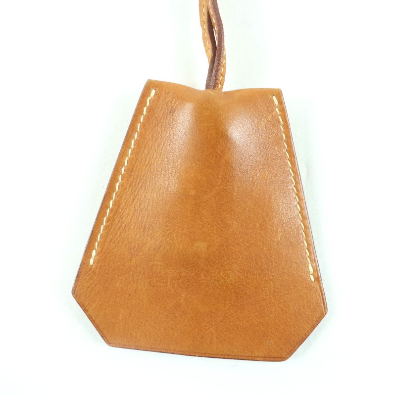 Hermes Vintage Margiela Period Clochette Leather Necklace Pendant Brown D