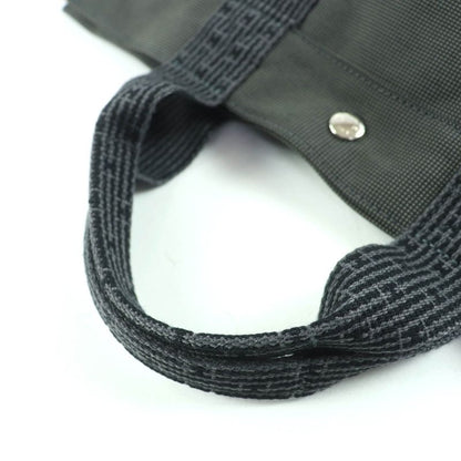 Hermes Airline MM Serie Hardware Canvas Tote Handbag Gray Made In France Women