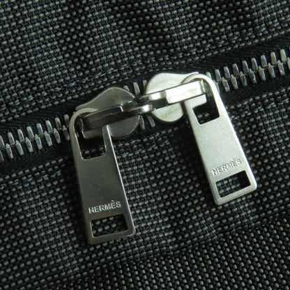 Hermes Airline MM Serie Hardware Canvas Tote Handbag Gray Made In France Women