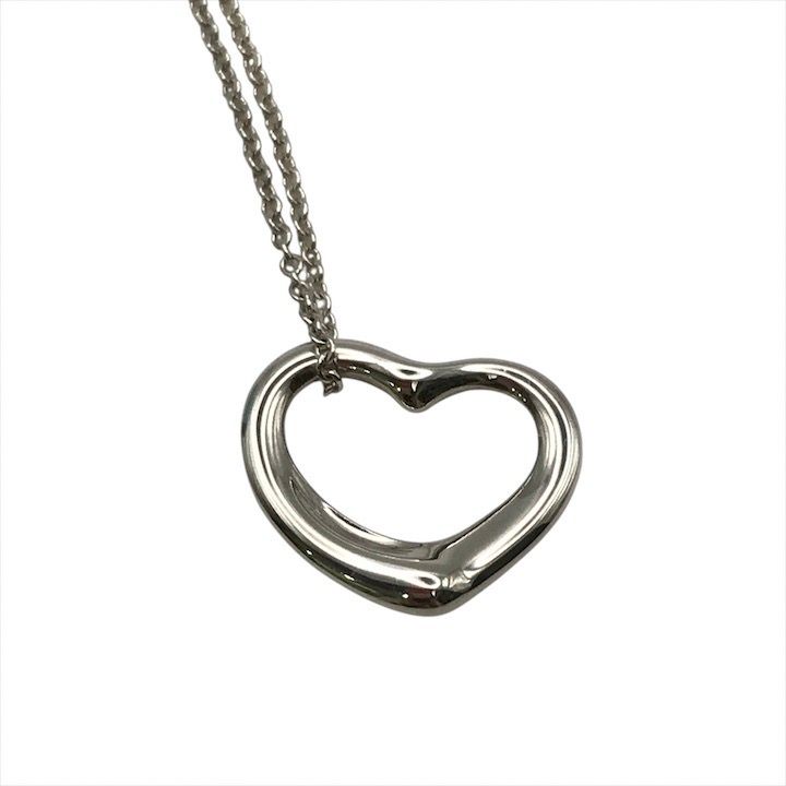 Tiffany & Co Open Heart Necklace Silver