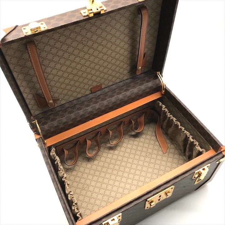 Celine Macadam Triomphe Hand Cosmetic Box Trunk Case Purse