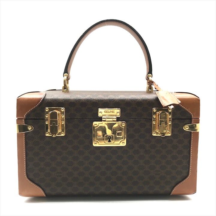 Celine Macadam Triomphe Hand Cosmetic Box Trunk Case Purse