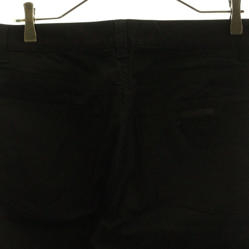 Prada Skinny Pants With Pocket Logo Black Gep327