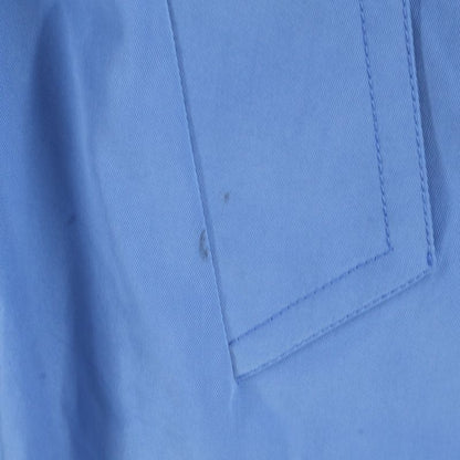 Hermes Flared Stencil Collar Coat Blue 800805ha