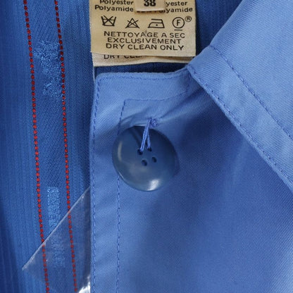 Hermes Flared Stencil Collar Coat Blue 800805ha