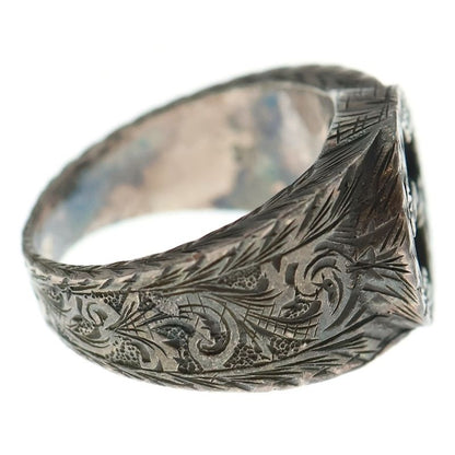 Gucci Interlocking G Arabesque Ring Silver
