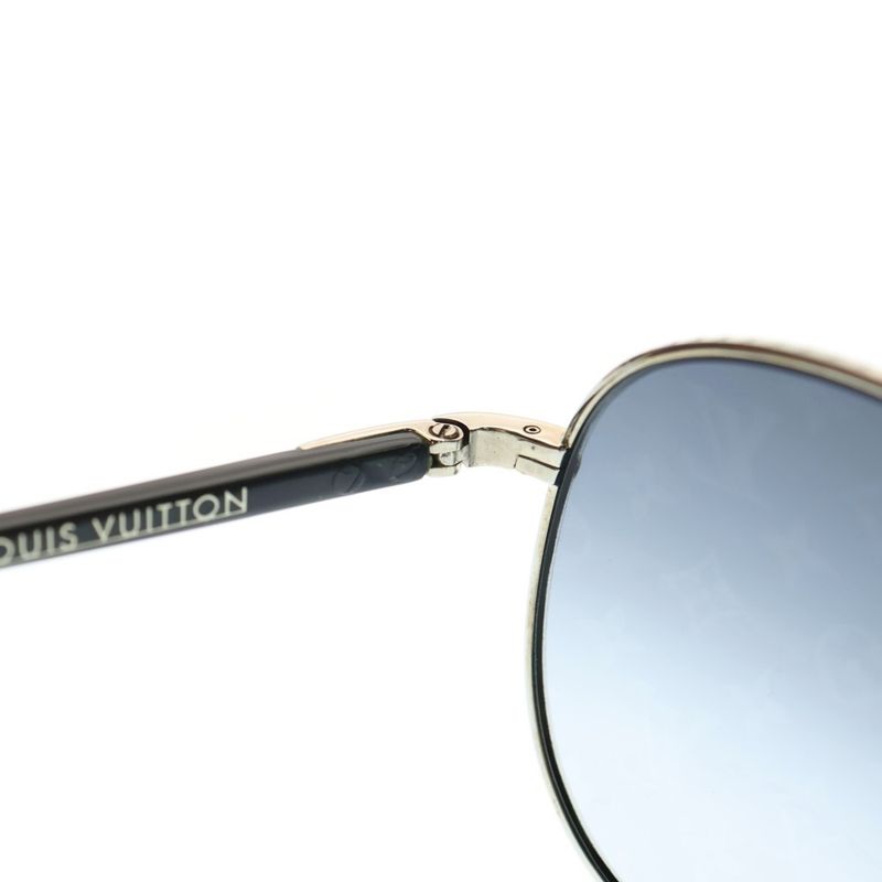 Louis Vuitton Conspiracy Pilot Teardrop Monogram Lens Sunglasses Silver Z0165u