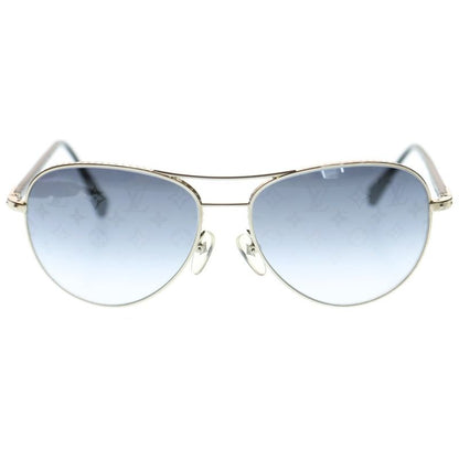 Louis Vuitton Conspiracy Pilot Teardrop Monogram Lens Sunglasses Silver Z0165u