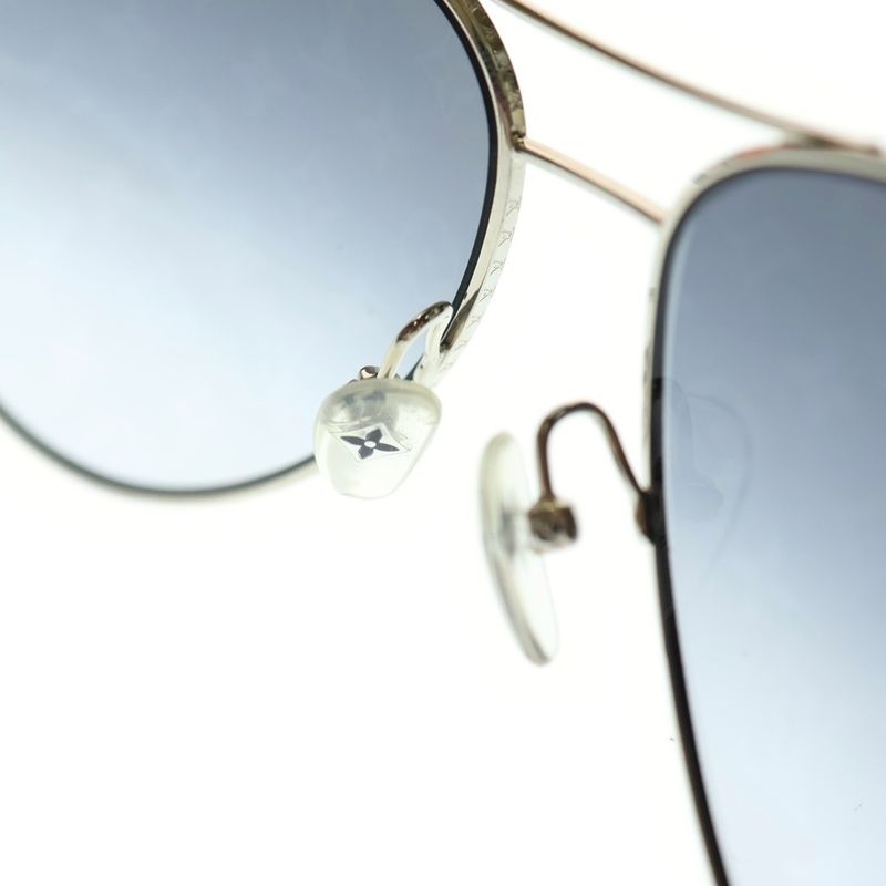 Louis Vuitton Conspiracy Pilot Teardrop Monogram Lens Sunglasses Silver Z0165u
