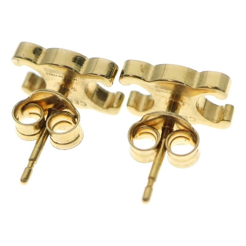 Celine Triomphe Earrings Gold Stt3264