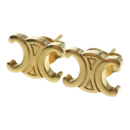 Celine Triomphe Earrings Gold Stt3264