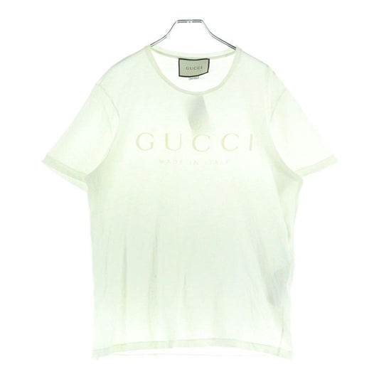 Gucci 18SS Tonal Brand Logo Tee 441685 Front Logo Print Crew Neck Short Sleeve