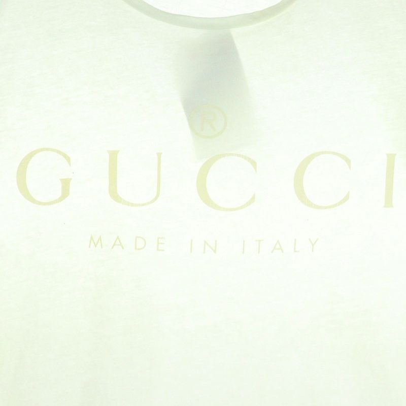 Gucci 18SS Tonal Brand Logo Tee 441685 Front Logo Print Crew Neck Short Sleeve