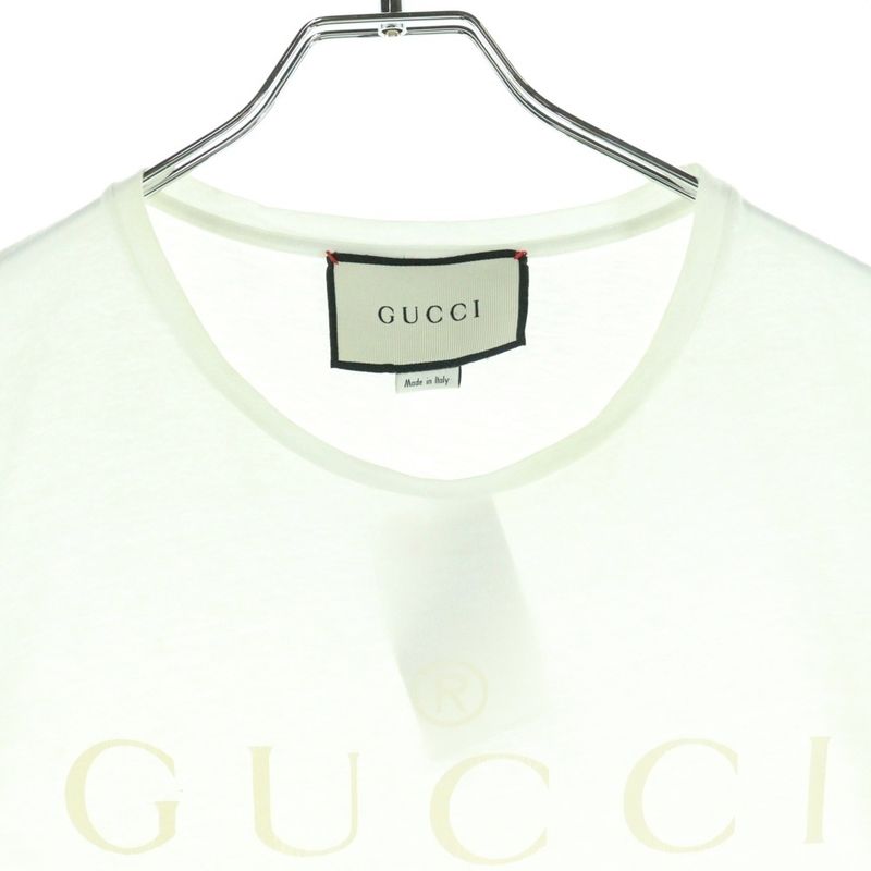 Gucci 18SS Tonal Brand Logo Tee 441685 Front Logo Print Crew Neck Short Sleeve