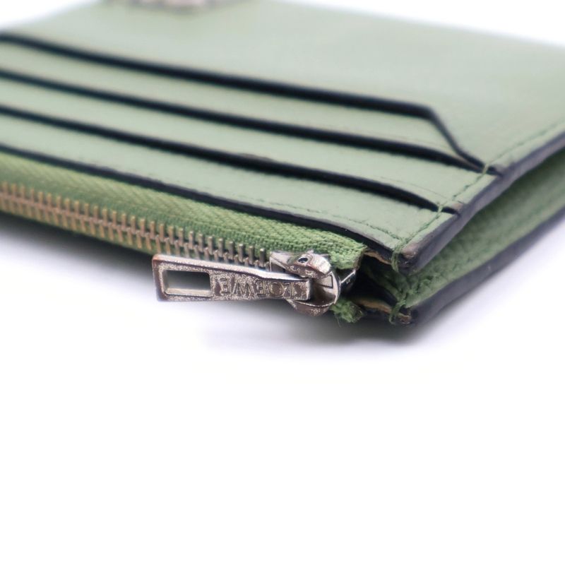 Loewe Fragment Case Anagram Card Case Business Card Holder Leather Light Green